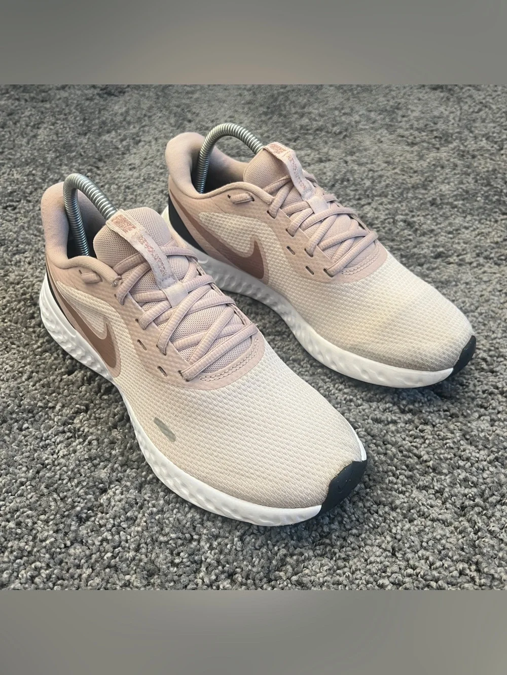 Nike Women's Running Shoes Pink Tan Swoosh